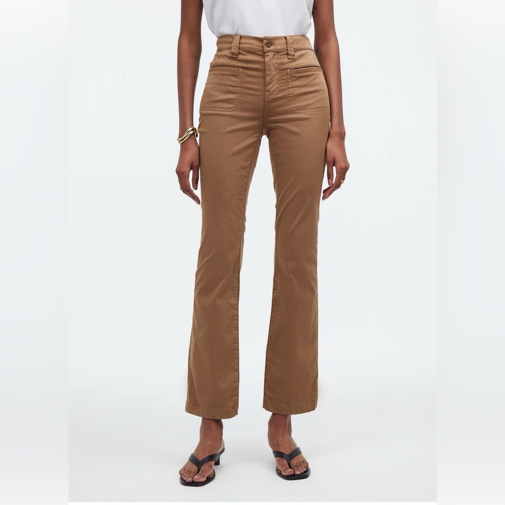 Madewell Kick Out Crop Sateen Pants